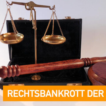 Rechtsbankrott der Justiz.